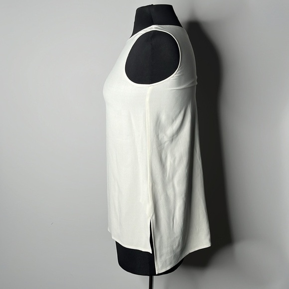 EILEEN FISHER Silk Georgette Crepe Ballet Neck Tank Size SEE MEASUREMENTS - Picture 6 of 9